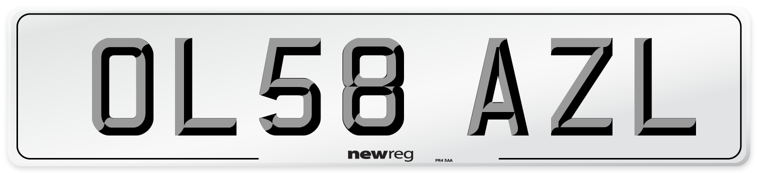 OL58 AZL Number Plate from New Reg